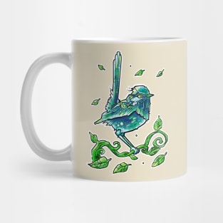 aqua blue bird Mug